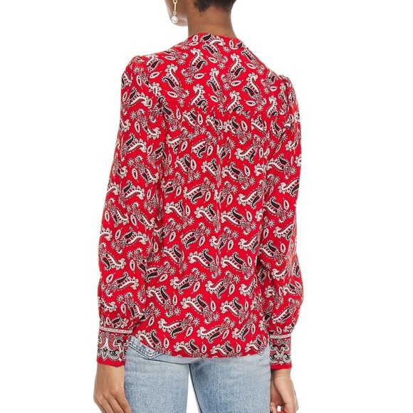 Abbie Paisley-print Silk-crepe Blouse from VERONICA BEARD - Picture 2 of 11